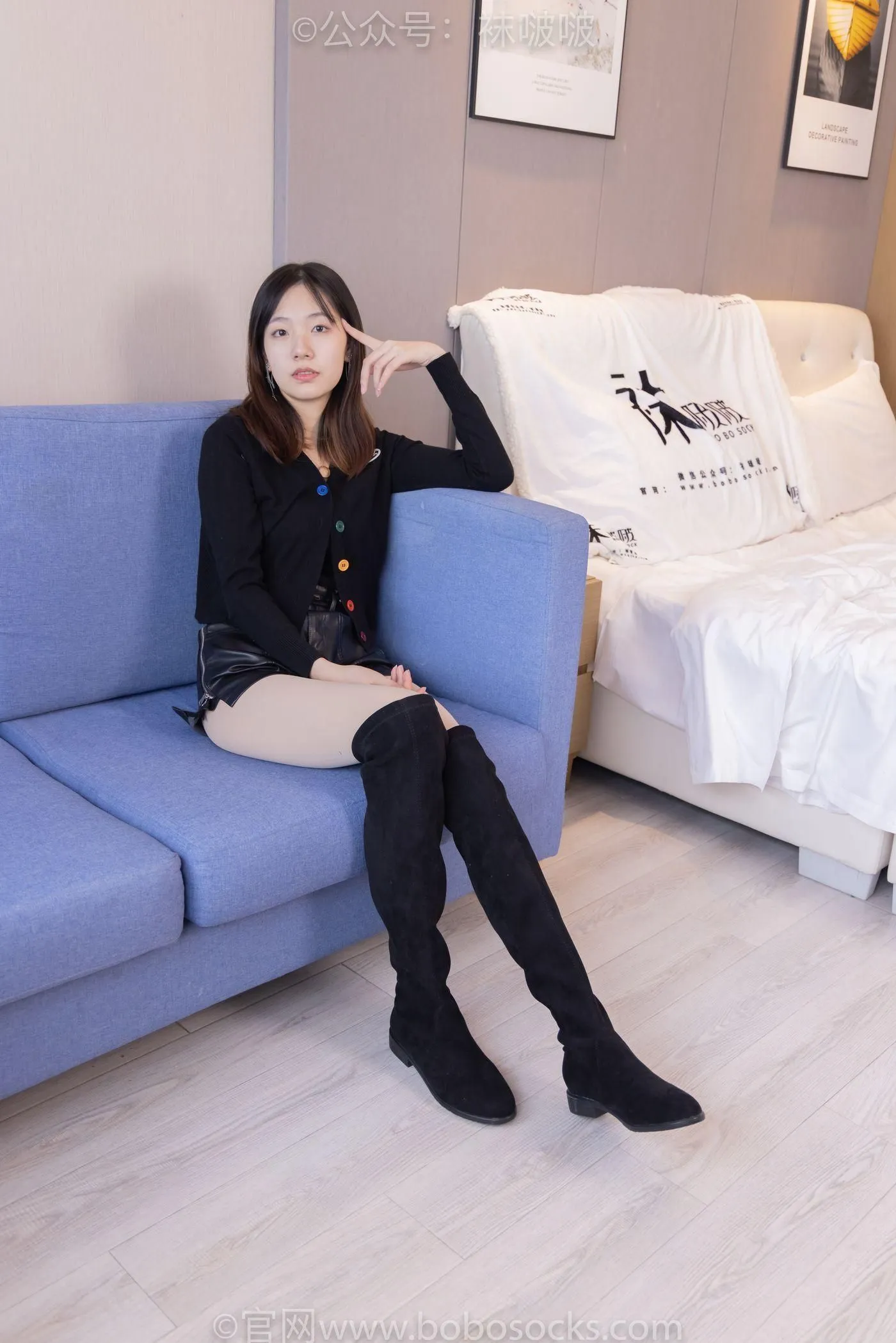 [BoBoSocks袜啵啵]NO.072 小甜豆-两双长靴、厚黑丝、厚肉丝 [144P]插图6